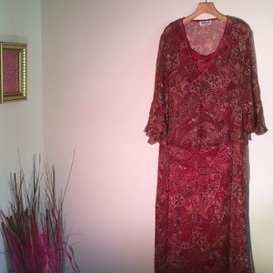 Vintage silk dress set by Robbie Bee